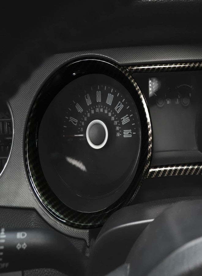 RT-TCZ Carbon Fiber Dashboard Instrument Panel Trim Frame Cover Interior Accessories for 2010-2014 Ford Mustang - Image 5